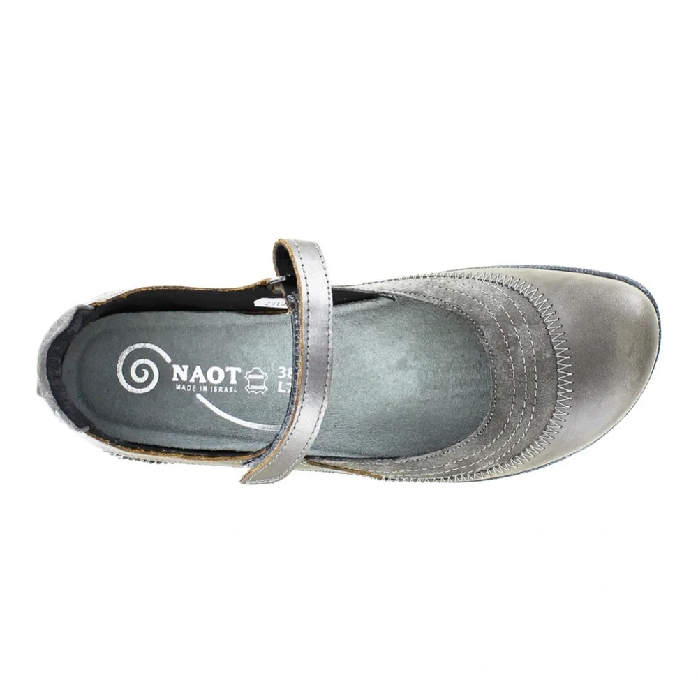 Women's Naot Kirei‎ Foggy Grey/Grey Marble/Mirror Leather/Suede SIZE: 39 , 40